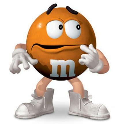 m&m orange sticker 4