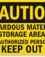 Material Storage Area Caution Sign 2