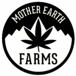 MOTHER EARTH FARMS WEED LEAF B&W ROUND STICKER