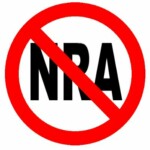 NO NRA ROUND GUN STICKER