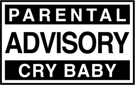 Parental Advisory Cry Baby Diecut Vinyl Decal