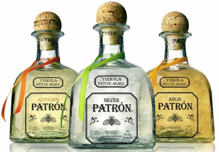 Patron Bottles Cut to Shape Sticker