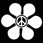 Peace Sign in Daisy Environment Sticker