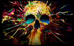 psychedelic skull window or wall decal