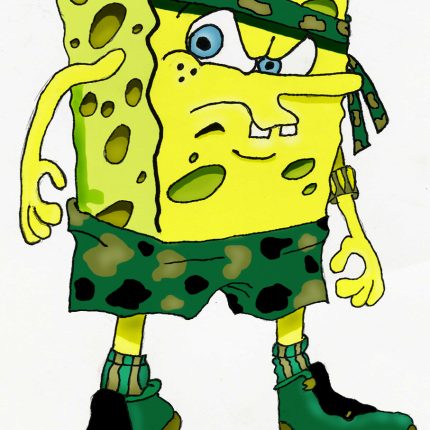 Rambo Spongebob sticker