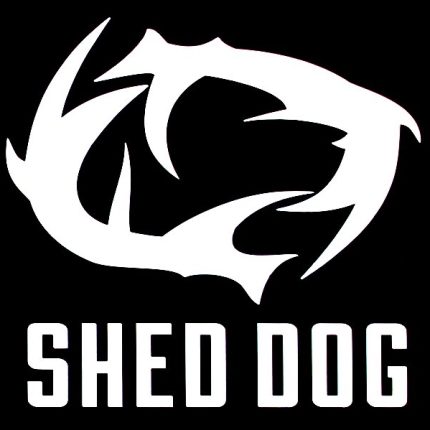 Shed Dog Antler Logo Decal