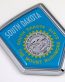 South Dakota US state flag domed chrome emblem car badge decal