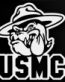 USMC Dog Deicut Decal Sticker