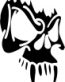 vampire skull die cut decal