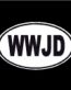 WWJD Oval Decal