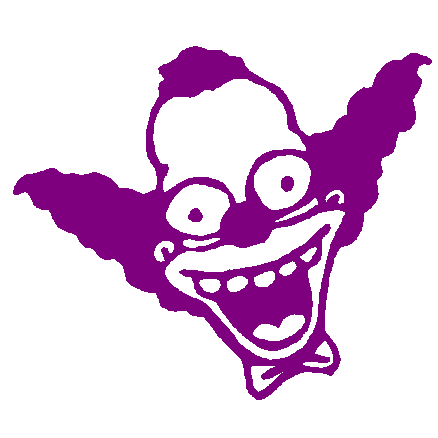 Krusty head decal