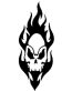 Flaming Skull 2 Vinyl Sticker