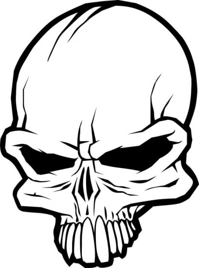 Skull Decal Sticker 01