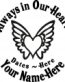 Always in Our Hearts Heart with Wings Sticker