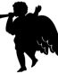 Angel With Horn Decal 2