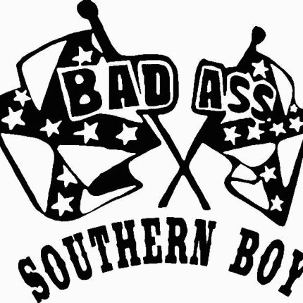 bad ass southern boy die cut decal