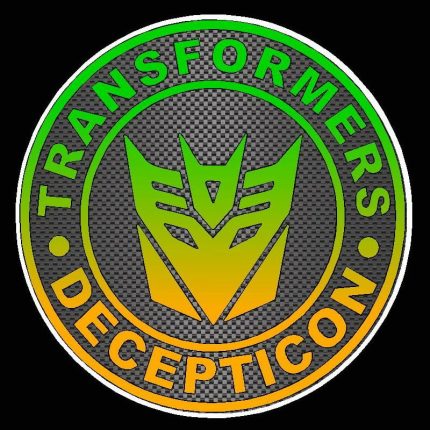 1 BADGE DECAL Carbon Fiber Decepticon - Circular