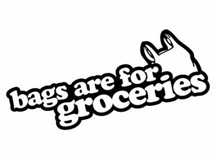 Bags are for groceries Funny Guy Sticker