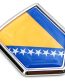 Bosnia Flag Crest Decal Car Chrome Emblem Sticker