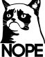 Cat Decal NOPE Funny Car Decal