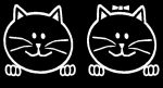 cat window decal pair