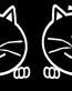 cat window decal pair