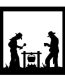 Cow Camp 2 Square Decal