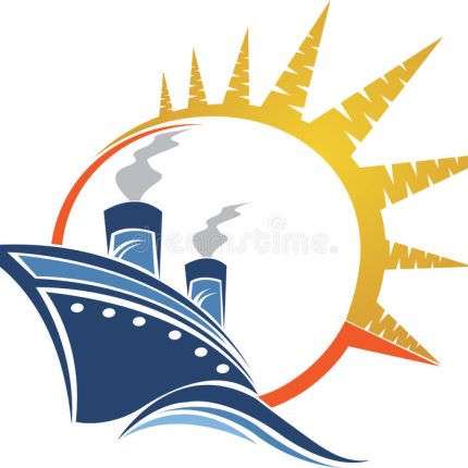 CRUISE SHIP LOGO SUNBURST STICKER