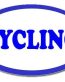 Cycling Oval Sticker