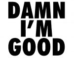 Damn Im Good funny car sticker