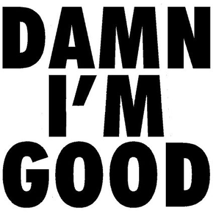 Damn Im Good funny car sticker