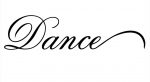 dance decal fancy script