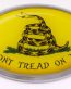 Dont Tread On Me Oval Flag 3D Chrome Emblem