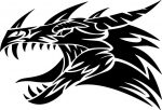 Dragon Die Cut  Animal Tribal Decals  02