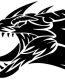 Dragon Die Cut  Animal Tribal Decals  02