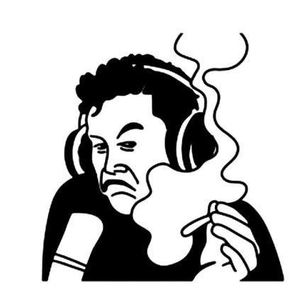 Elon Smoking Blunt Joe Rogan Die Cut Tesla Decal