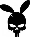 Evil Bunny Skull Decal