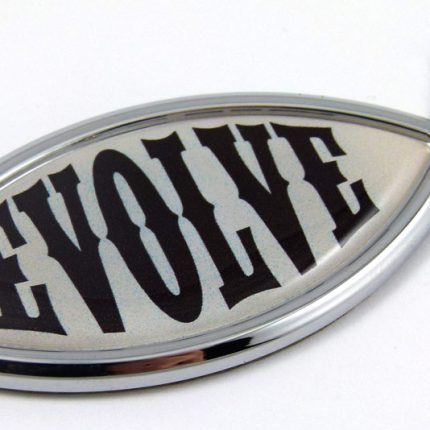 Evolve Jesus Fish 3D Adhesive Car Emblem