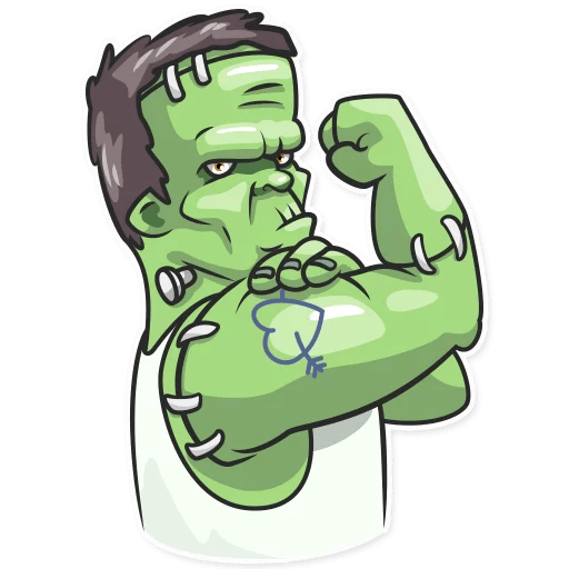 franky the monster_cartoon sticker 13