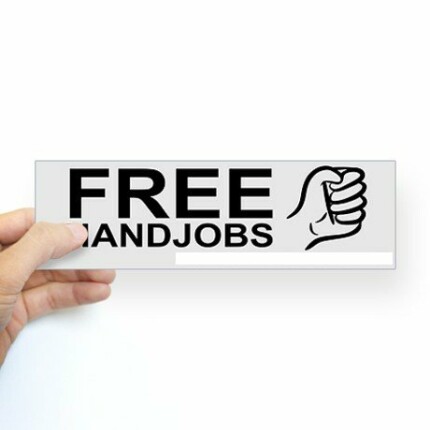 free hand jobs funny sticker
