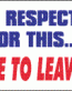 FREE TO LEAVE REBEL FLAG BUMPER STICKER