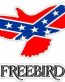 Freebird Rebel Flag Eagle sticker