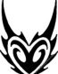 Heart Tribal Design Diecut Sticker