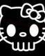 Hello K Diecut Skull Decal