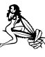 LADY WEED SCIZZORS diecut decal NO BACKGROUND