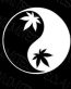 marijuana yin yang b&w sticker