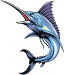 MARLIN Fish Jumping Animal Sticker