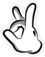 Mickeys Dope Hand Sticker
