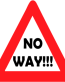 NO WAY funny auto sticker
