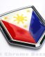 Philippine Flag Crest Car Chrome Emblem 3D Decal Sticker
